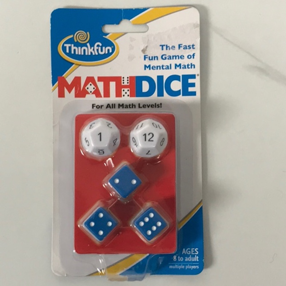 NEW Thinkfun Math dice brain game.